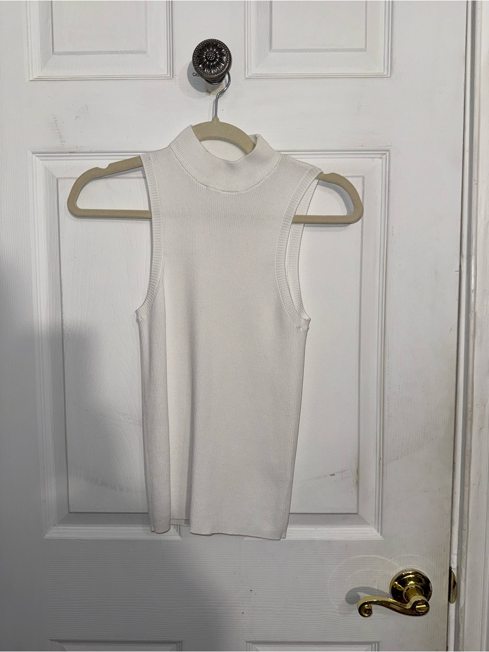 A.L.C. Sleeveless Mock Neck Sleeveless Top - White S